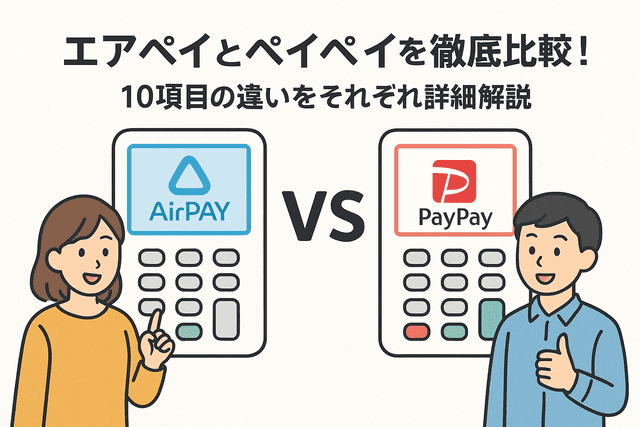 エアペイとペイペイを徹底比較！10項目の違いをそれぞれ詳細解説