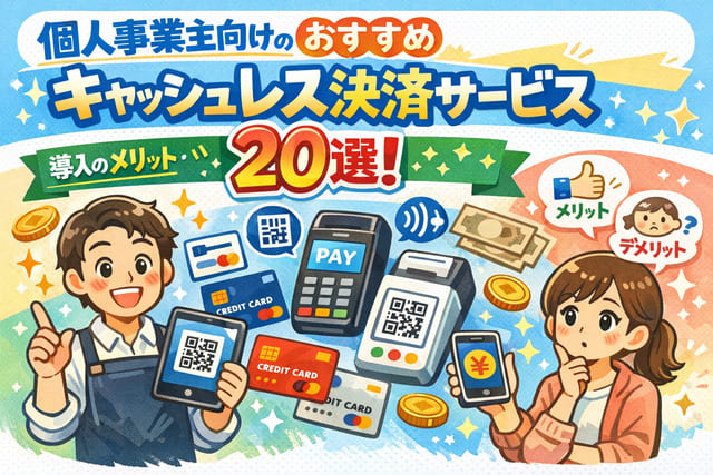 個人事業主向けのおすすめキャッシュレス決済サービス20選！導入のメリット・デメリットや選び方